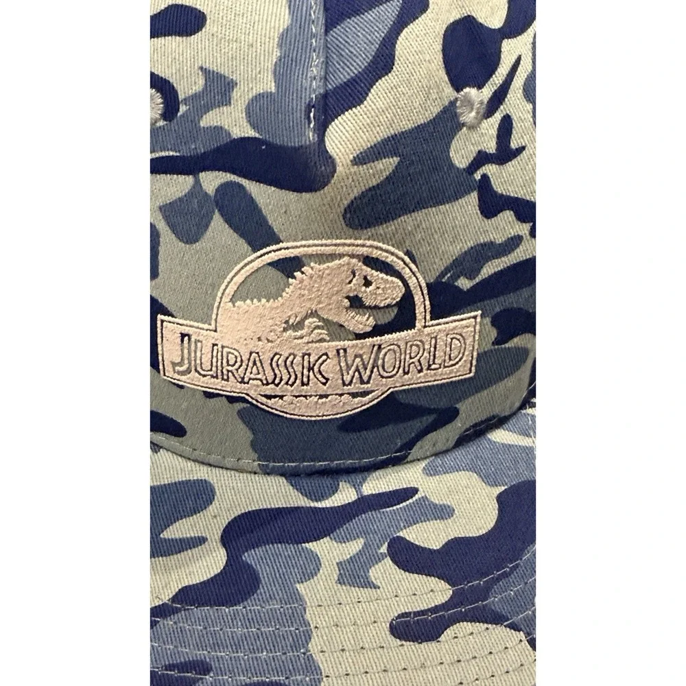 Jurassic World‎ Universal Studios Adult Blue Camo Trucker Snapback Cap Hat